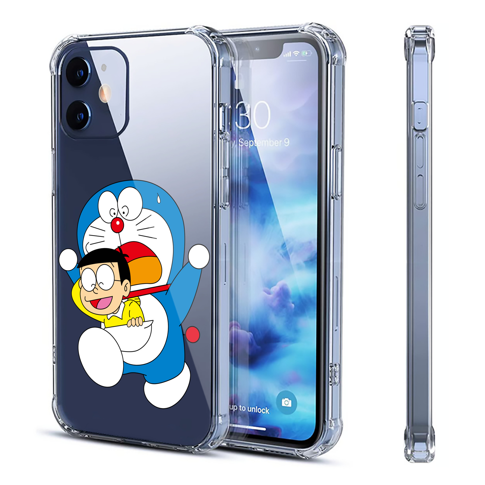 （画像用） ドラえもん Doraemon 【iPhone 12シリーズ対応】透明スマホケース（クリアソフトケース）